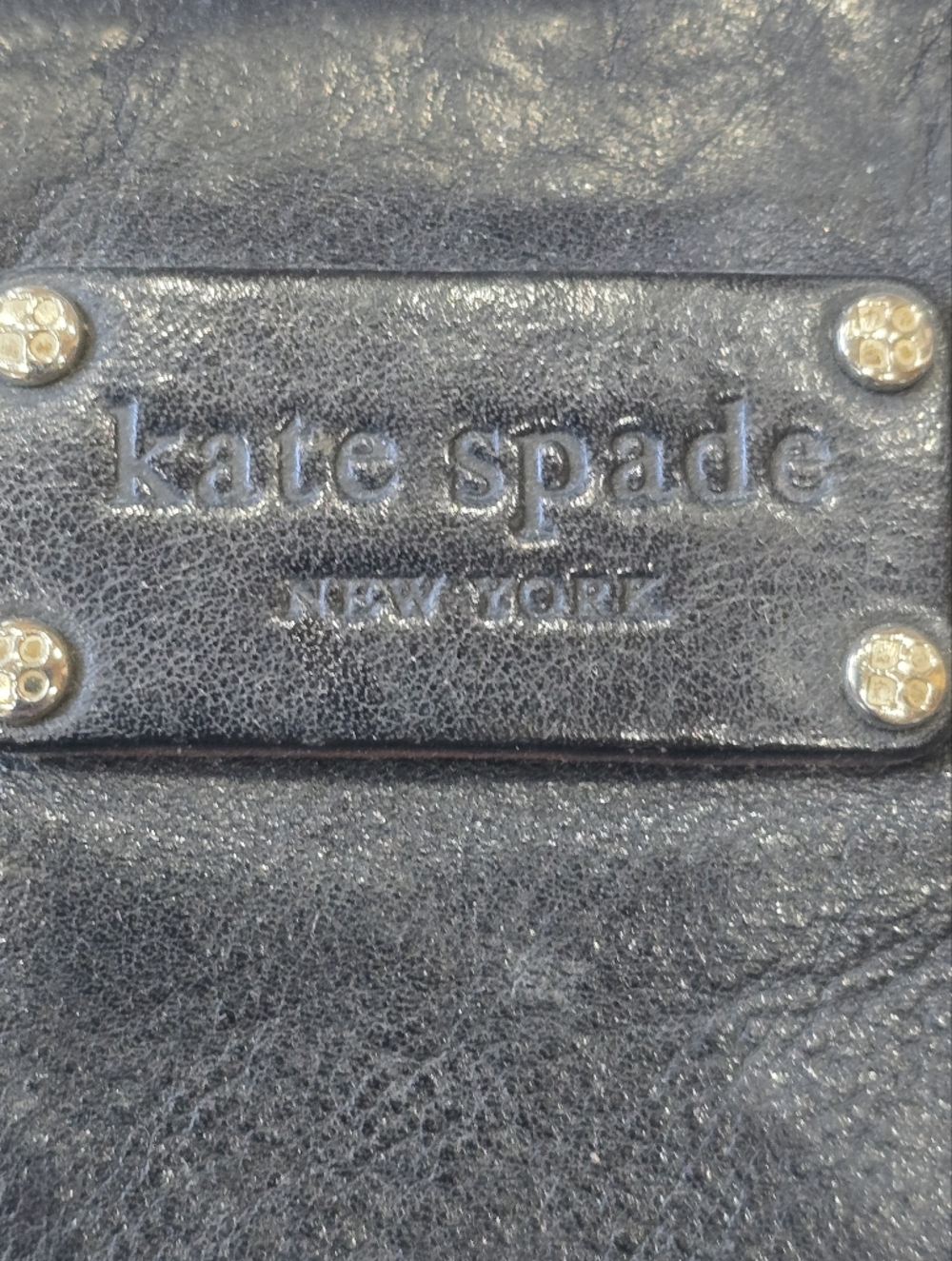 Vintage Kate Spade Black Leather Shoulder Bag - Picture 5 of 13